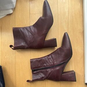 Napoleoni Burgundy Ankle Boots